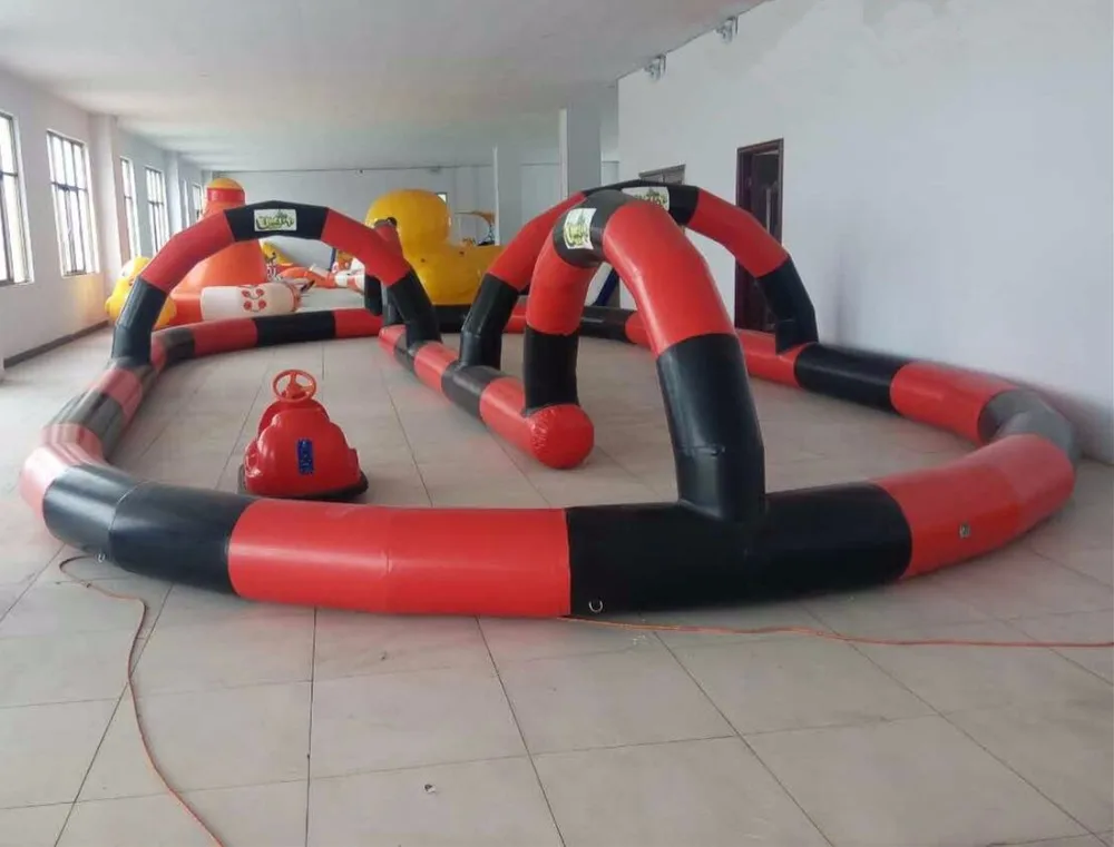 Commercial Karting Inflatable Race Track Inflatable Go Karts Race Track