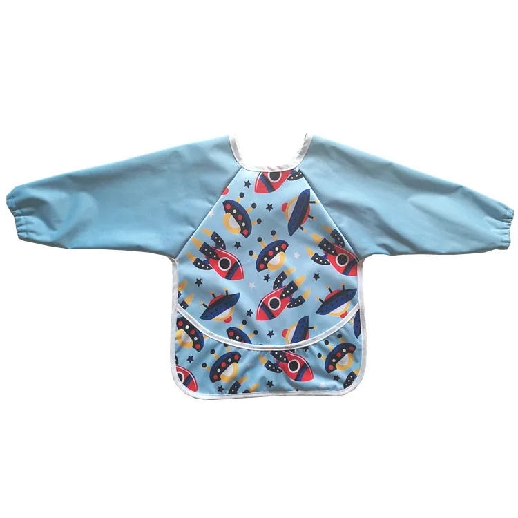 

Long Sleeved Baby Bib Waterproof Bibs With Pocket For 1 To 3 Years, Many designs for your choose
