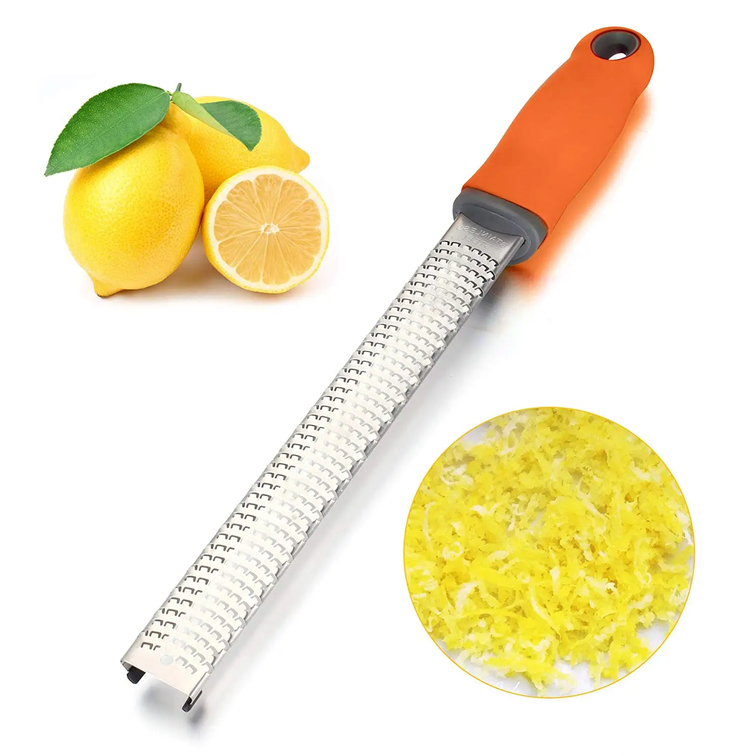 Buy Wowfashions Citrus Lemon Zester Cheese Grater 18/8 Stainless Steel
