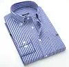 fashionable long sleeve slim fit small checked shirts for men