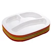 Food grade Portions Control Plate 3 compartments Melamine Plastic Meal Measure Plates