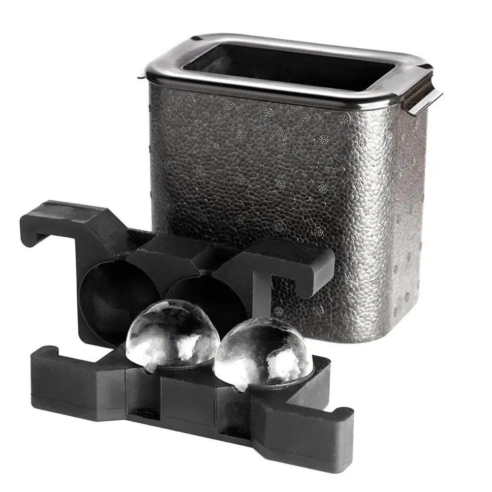 

Bubble Free Sphere Ice Mold Crystal Clear Ice Ball Mold Silicone Ice Ball Maker For Whisky & Cocktails