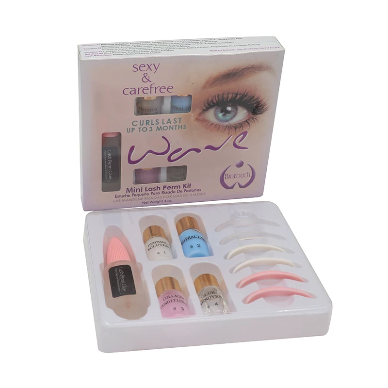 

Hot sale Permanent Eyelash Mini lash Perm Kit Professional Semi Eyelash Perm Kit, Pink