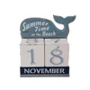 Wooden Whale Perpetual Desk wood table calendar blocks