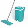 Self Wash Plastic Cleaning Microfiber Squeeze Flat Bucket Mop