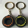 Wheel Shape Custom 3D PVC Keyring, Auto Tyre Keychain