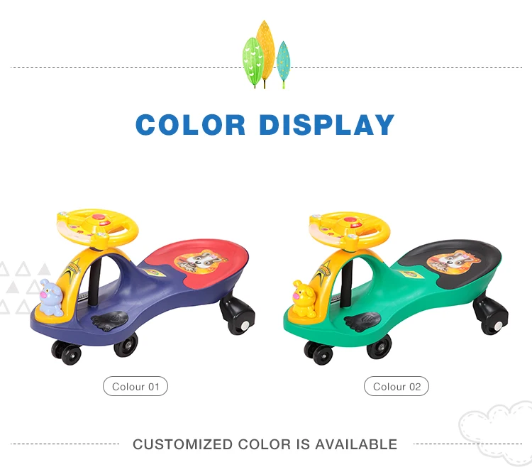 Plastic Ride On Wiggle Car With Music&light Steering Wheel For Adults ...