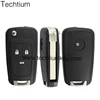 Fast deliver 3 button with logo folding flip remote car key shell for Chevrolet Cruze