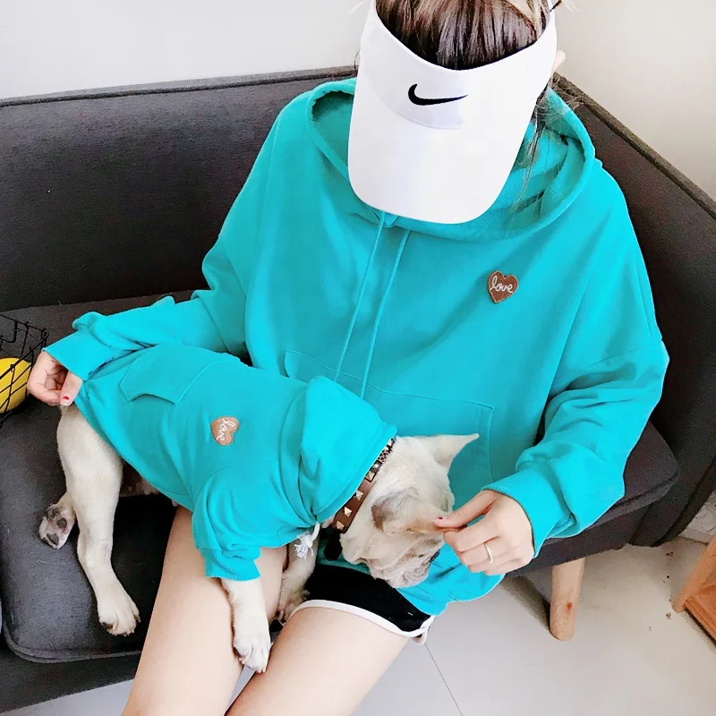 

Hot selling high quality hoodie dog and human pet clothes