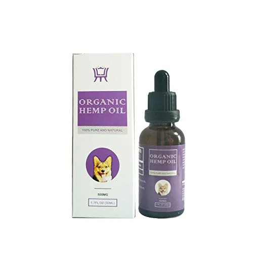 

500mg Pet Hemp Oil 100% Organic Pet Hemp Oil Best Pure Hemp, Light yellow brown