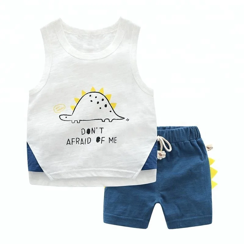 

Printed Embroidery Summer Kids Clothing Boys Clothes Children Clothes Set Kids Clothing Boys Set