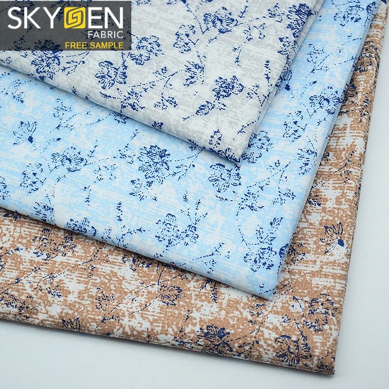 Skygen Guangzhou shirts clothing 60x60 thailand woven 100%cotton fabric roll textile