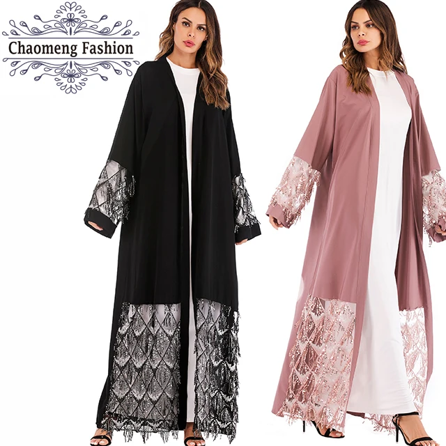 

1662# 2019 latest designs nida fabric stone work modest islamic muslim dresses black chic dubai abaya, Black;purple / customized colors