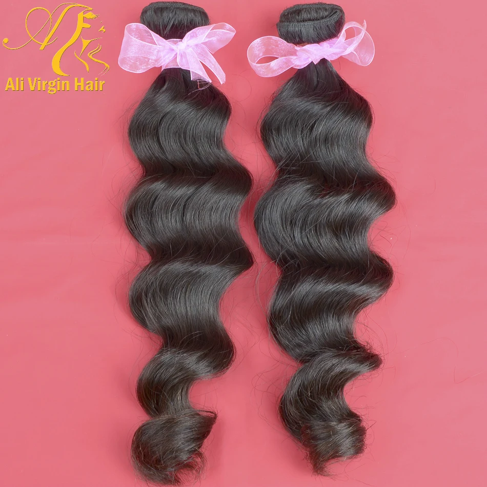

Free Shipping Real Virgin Origin 100 Human Hair Most Popular Wholesale Unprocessed Brazilian Hair Loose Wave 2pcs/lot, Natural color