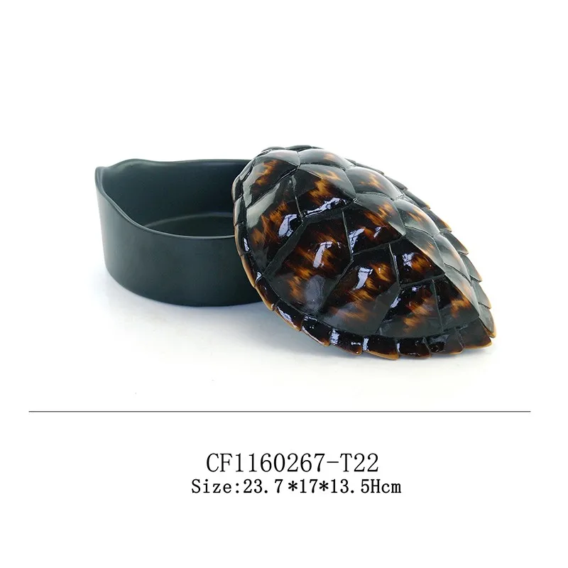 Resin Tortoise Shell Jewelry Box packaging jewelry Home Decor and office manufacture