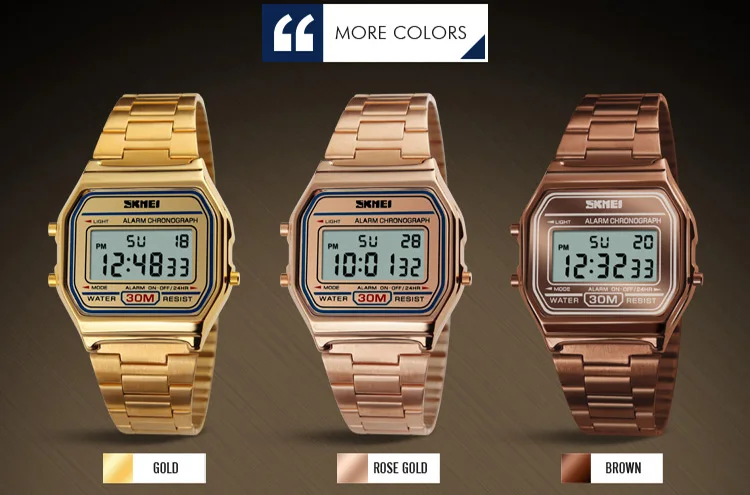 Best Selling Skmei 1123 Gold Wristwatch Men Stainless Steel Fashion ...