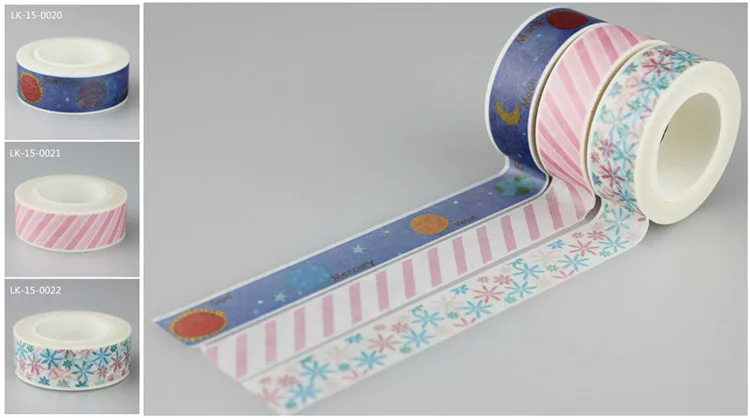 Decorative Gummed Crepe Rice  Paper Masking Adhesive Tape