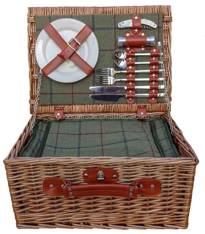 6 Persons Wicker Picnic Basket Set Buy Picnic Set,6 Person Picnic Set