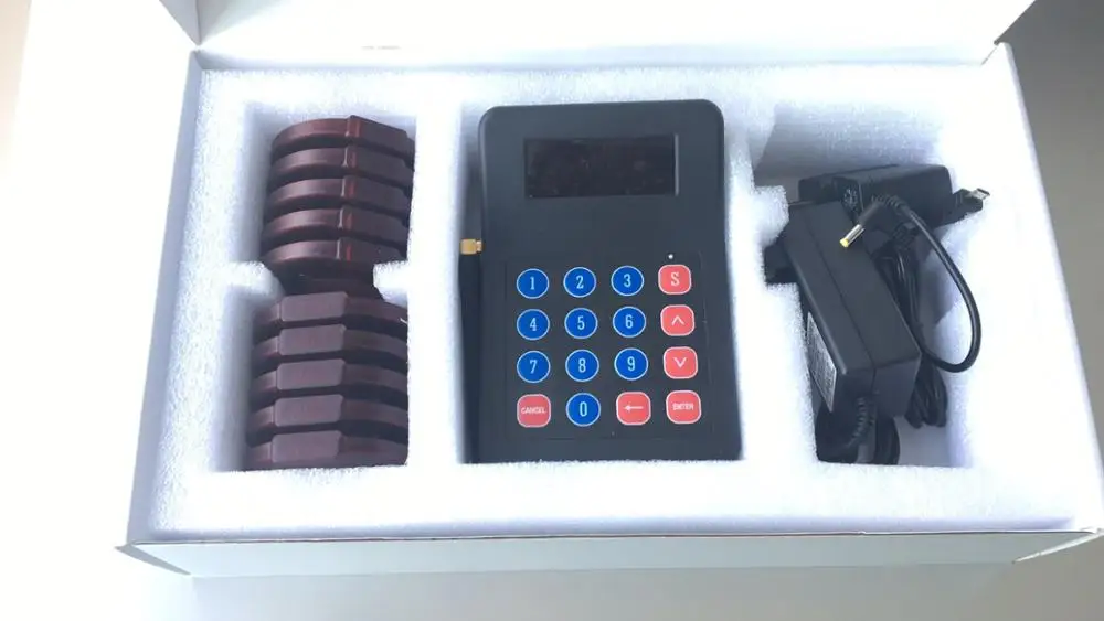 
Wireless Service Call Bell Electronic Queue Paging System. 
