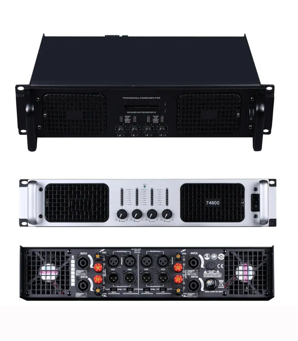 Pa Amplifier Dj Amplifier Price 4 Channel Professional Stage Audio