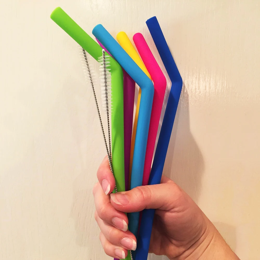 

New 2019 trending product reusable HOT baby feeding silicone straw Drinking Smoothie Eco Friendly Silicone Straws, Customized color