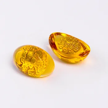 Chinese Crystal Gold Ingot Gift Decoration For Good Fortune Chinese Crystal Gold Ingot Gift Decoration For Good Fortune Product