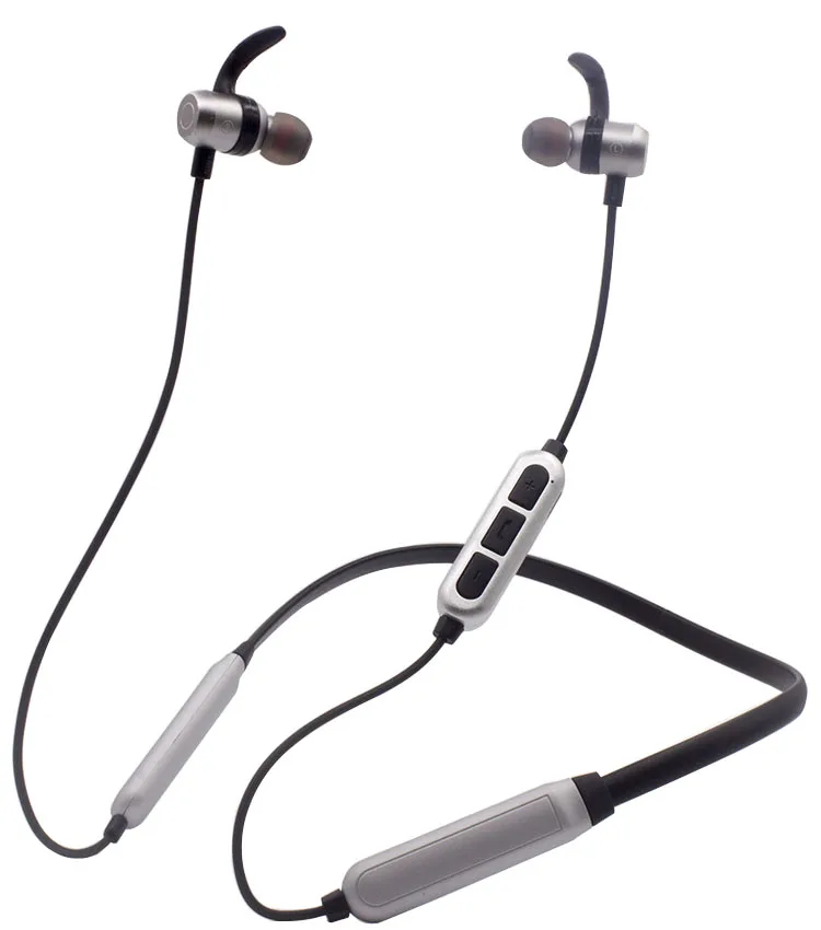 

New arrival Neckband Wireless Bluetooth Earphones Metal Magnetic Stereo Headset Sport Headphones Earbuds Handsfree With Mic, N/a