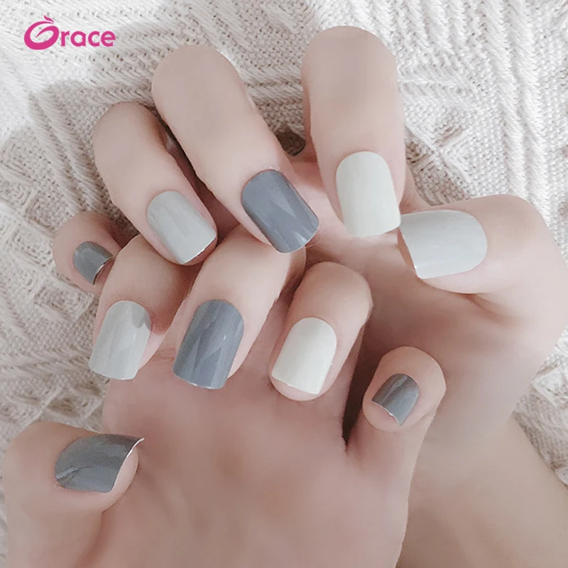 

T series T10 false nail sets pure colour jump color artificial nail false, Picture