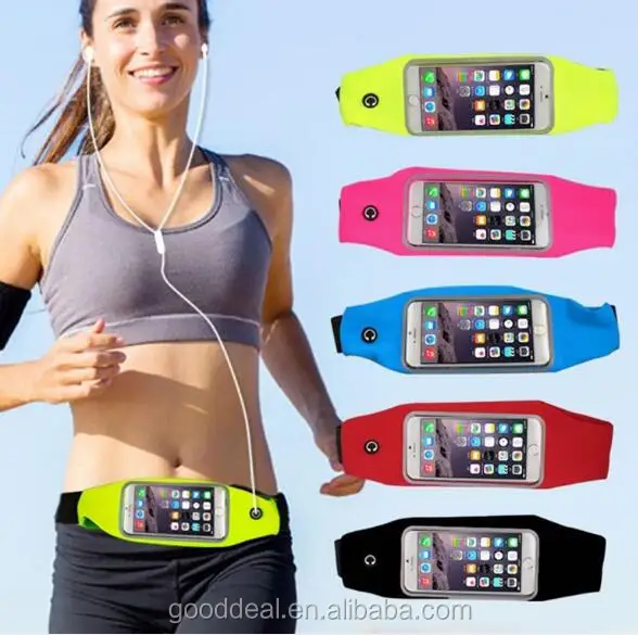 

2019 new Universal 6 inch Waterproof touch screen Sport running Waist Bag for mobile phone