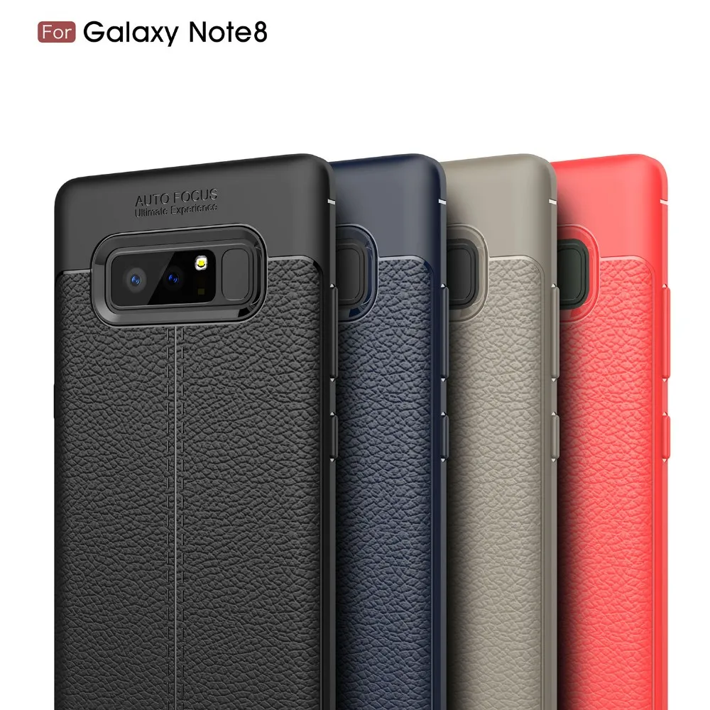 2017 New Design Carbon Fiber Lichee Pattern For Samsung Galaxy Note 8 Soft TPU Case For Samsung Galaxy Note 8