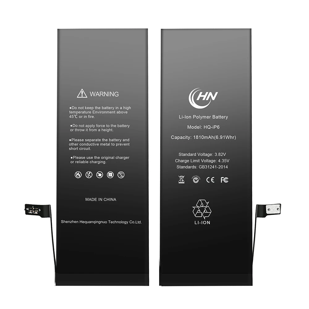 

Customized Brand New 1810mAh Cell Phone Batteries For Apple iphone 6 6G Battery Replacement, N/a