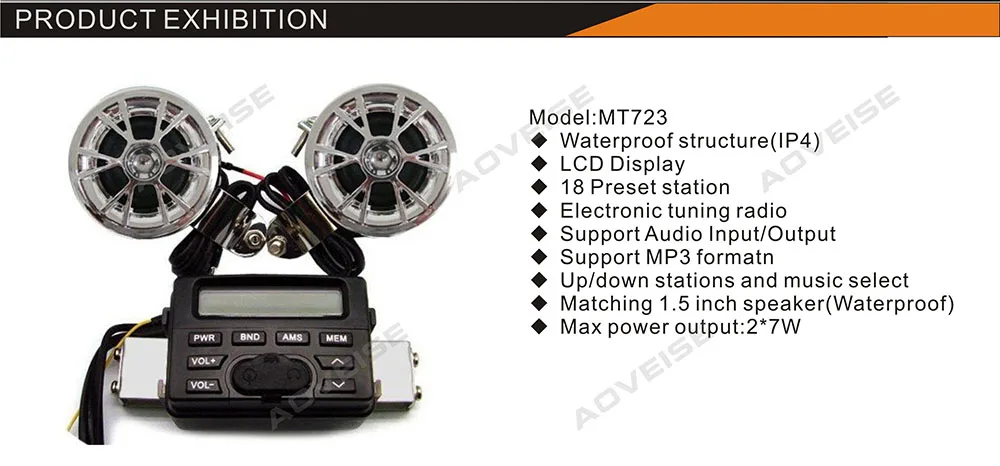 mt723 motorcycle music player