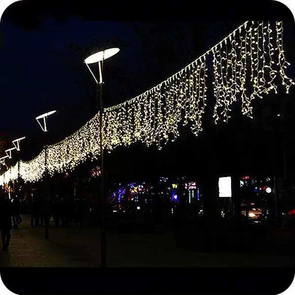Outdoor Warm White LED Christmas Window Icicle Lights for Christmas Decoration