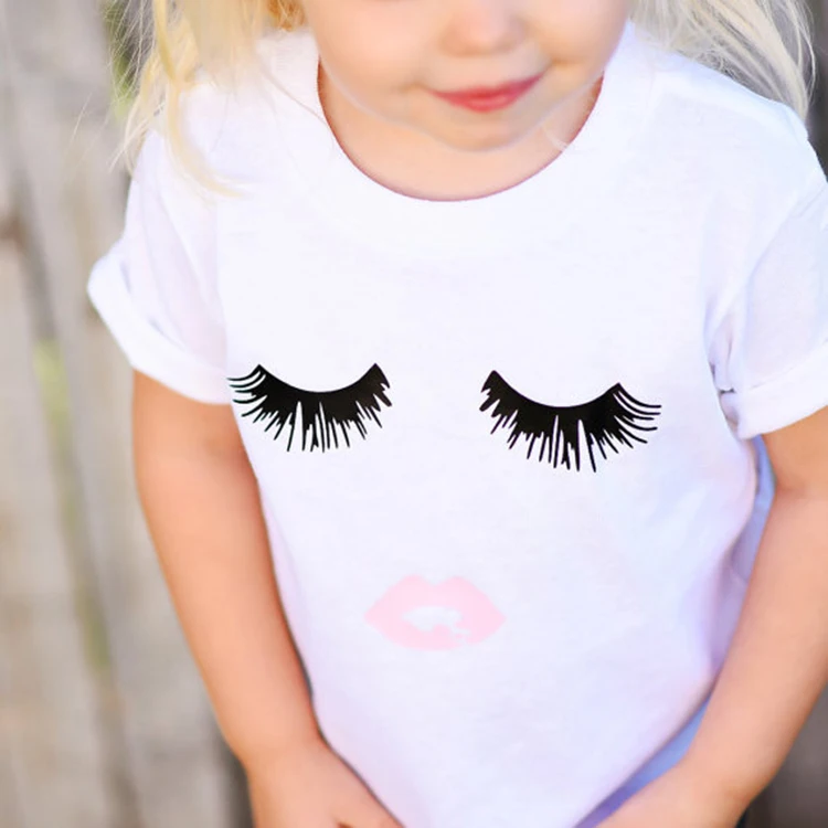Lash t shirt Eyelash t shirt lash T-shirt for baby girls wholesale, As picture