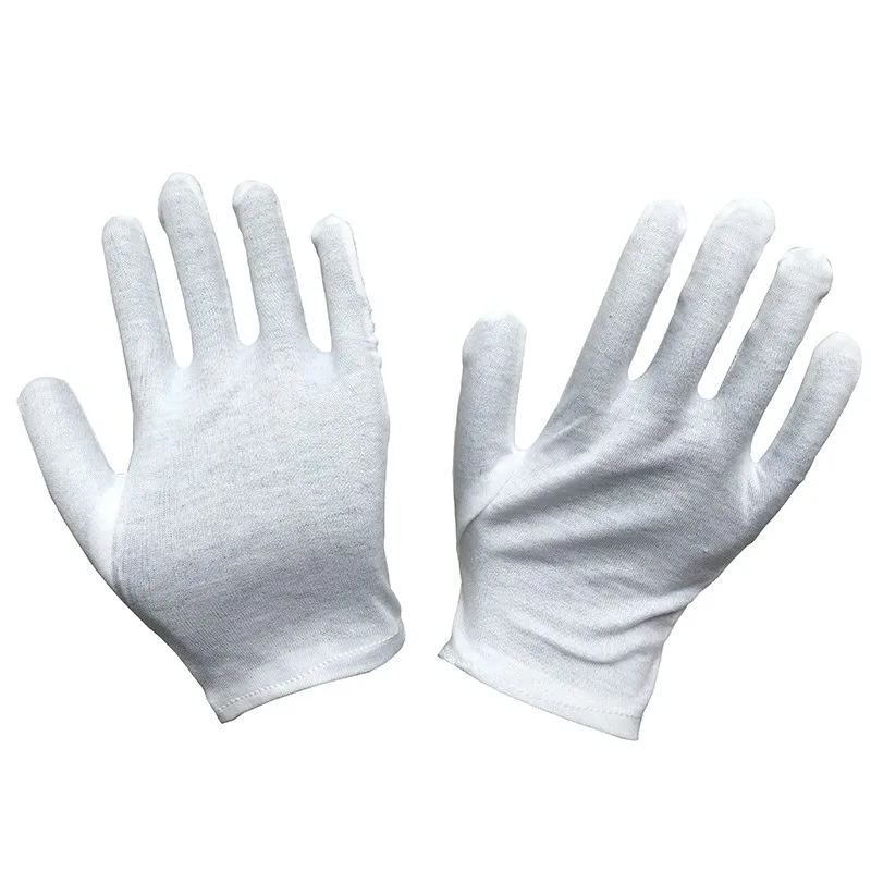 disposable thin white cotton gloves