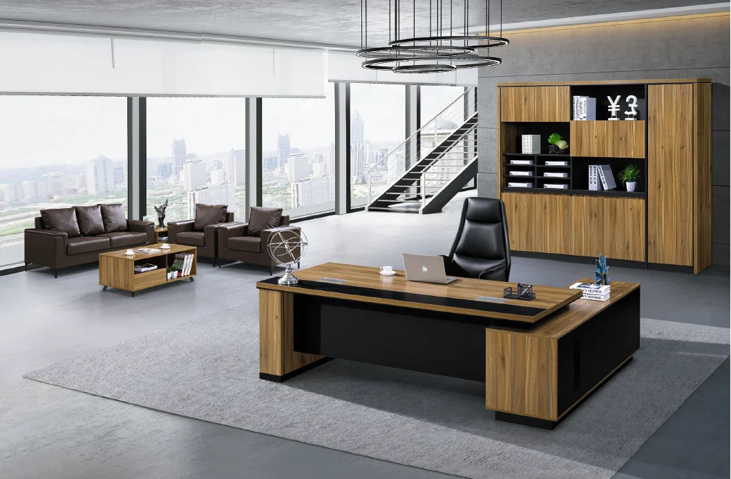 6ft 6feet 8ft 10ft Luxury Large Mdf 200cm Modular Mahogany Office ...