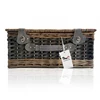empty wicker picnic hamper & willow woven gift basket
