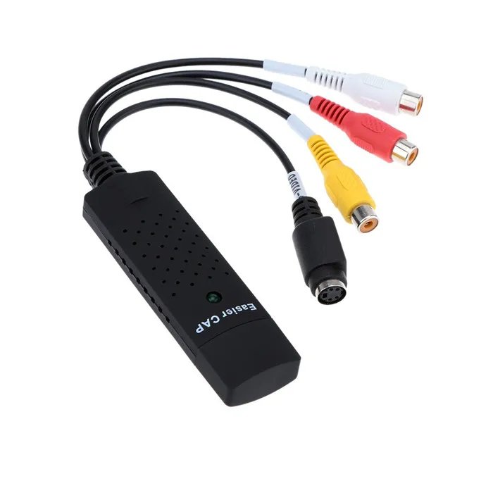 

USB2.0 External Easycap 4 channel digital input laptop video recorder audio capture card, Black