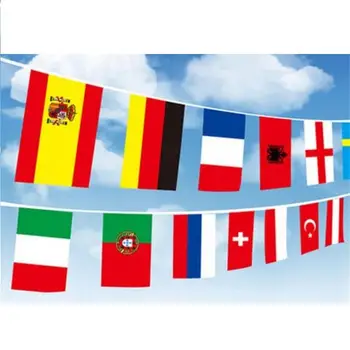 Polyester Pennant Decorative National String Bunting Flags 25 38cm