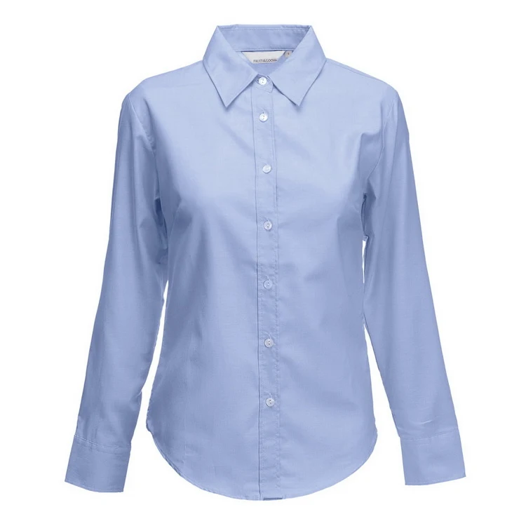 Light Blue Comfortable Long Sleeve Women Ladies Uniform Shirts Buy