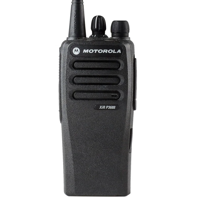 

Slim and handy dual band VHF UHF handheld walkie talkie Motorola XIR P3688, Black
