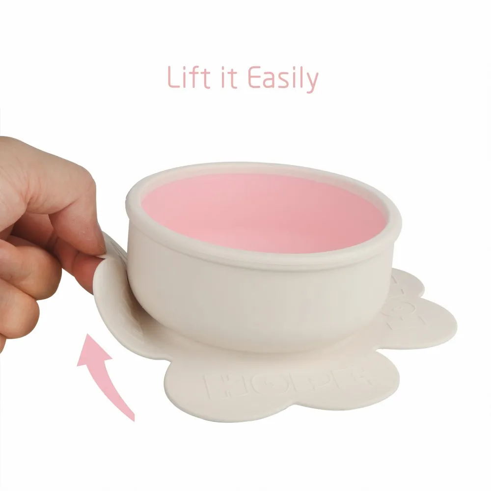 Twotoned Full Liquid Silicone Bowl Spillproof Suction Bowl For Babies