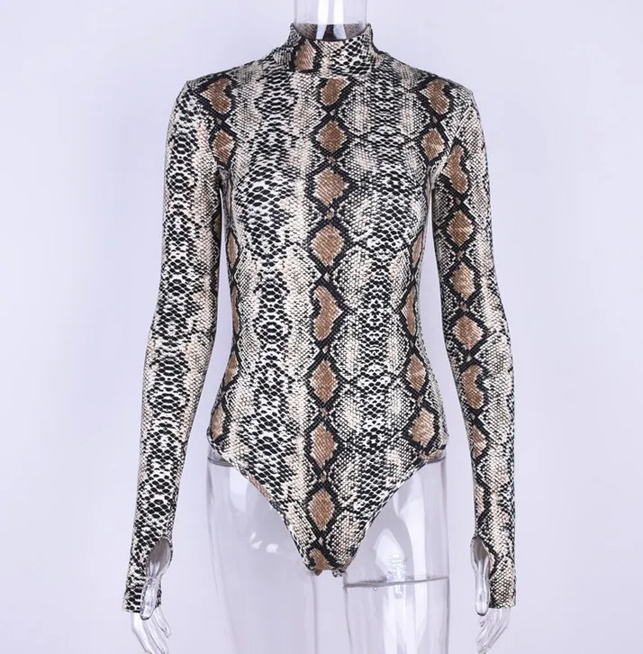 

X87025B 2018 winter sexy snake Jumpsuit women slim rompers bodysuits, As picture