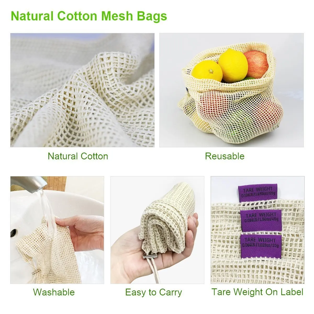 Multipurpose Net Bag,Reusable Organic Mesh Cotton Bag Knit Fabric Mesh Produce Bag Buy Organic