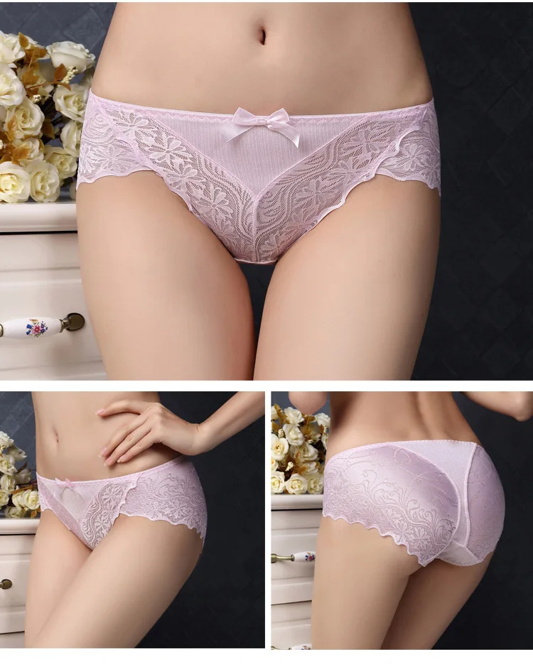 Lace Satin Jacquard Elastic Plain Briefs Ladies Underwear Women Panties Buy Beautiful 2700