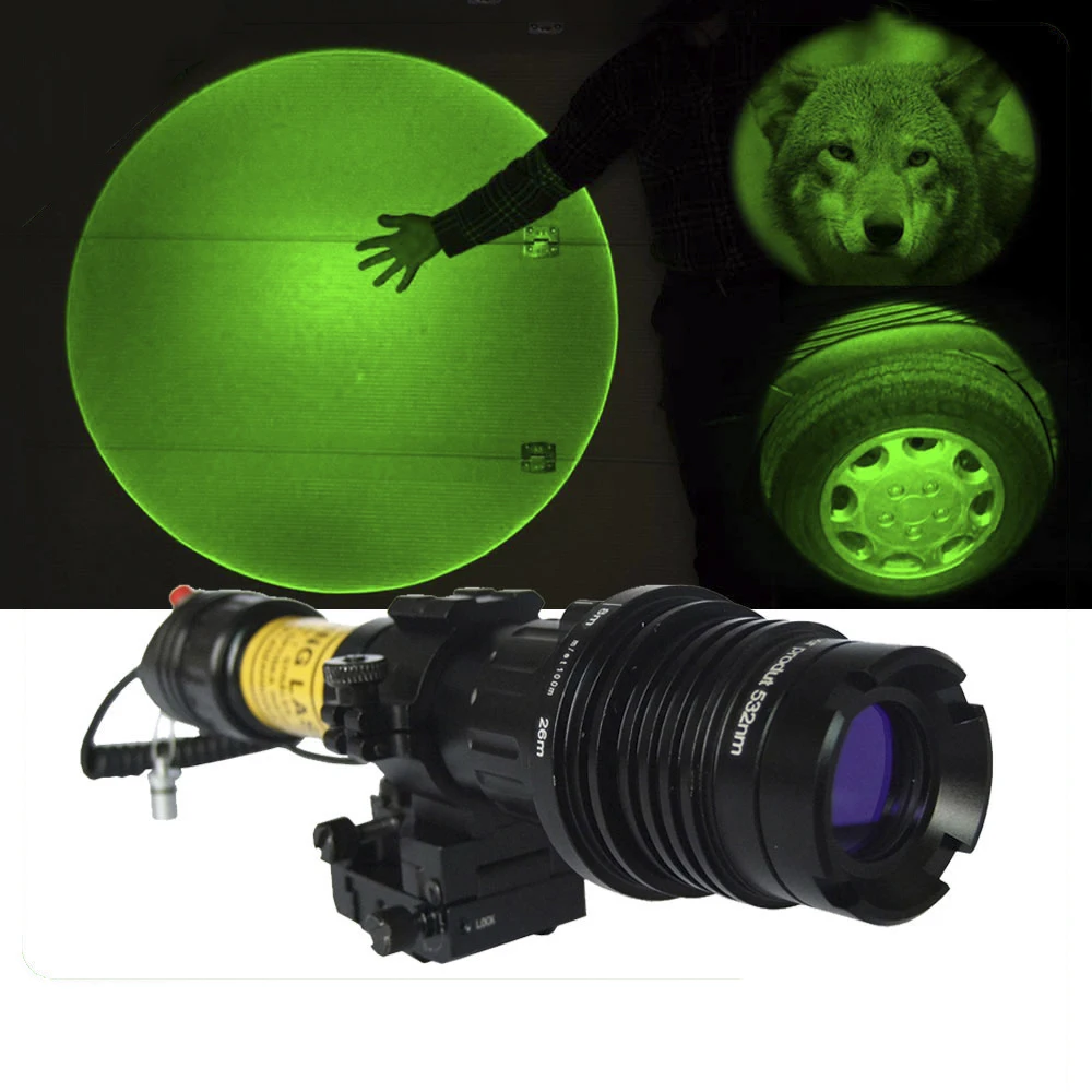 

Adjustable laser designator 100mw hunting green laser flashlight illuminator