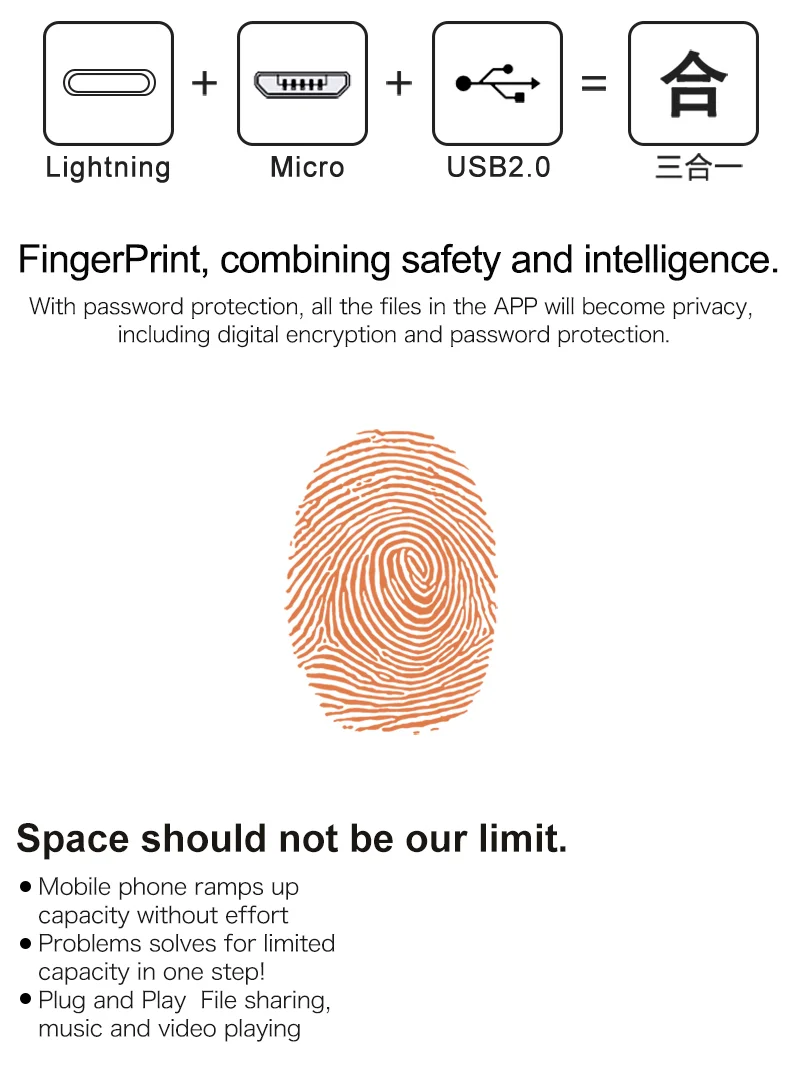 Kismo Metal USB Flash Drive Mini U Disk OTG Pen Drive For iphone 6 7 8 Plus 6S 5S 5C iPad Mini Air 2 - ANKUX.COM