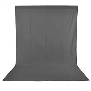Photo Studio 100% Pure Muslin Collapsible Backdrop Background Grey