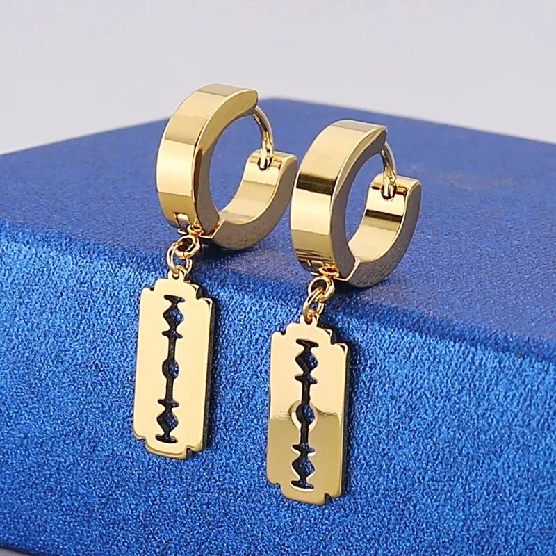 14k Gold Earring Dangle Boy Hoop Earring Man Buy Gold Dangle Earring