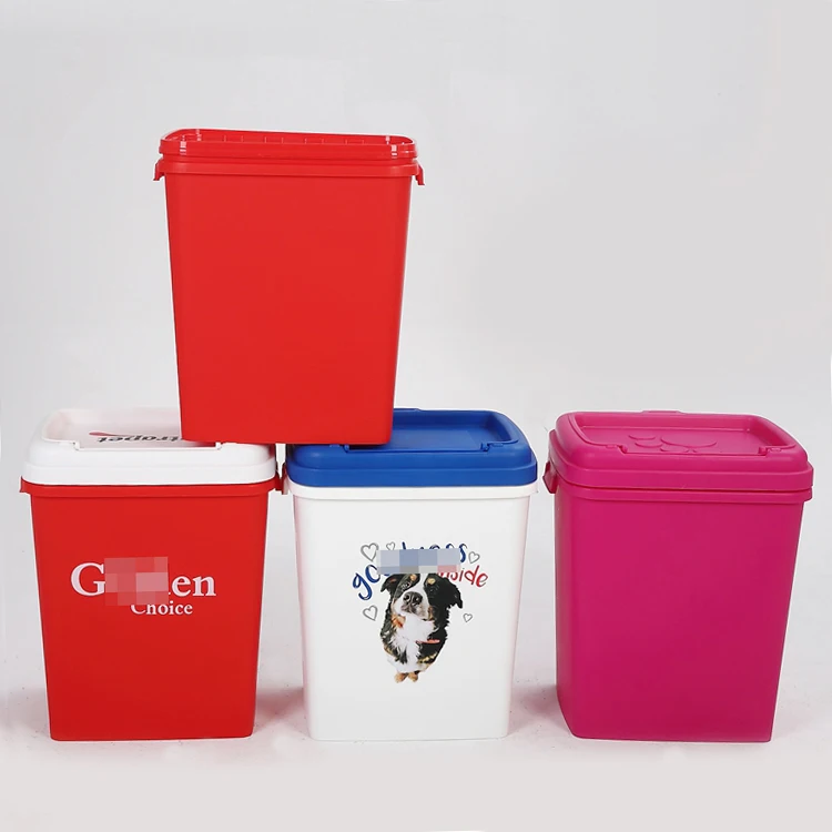 15kg 40l Large Rectangle Shape Airtight Plastic Pet Food Container